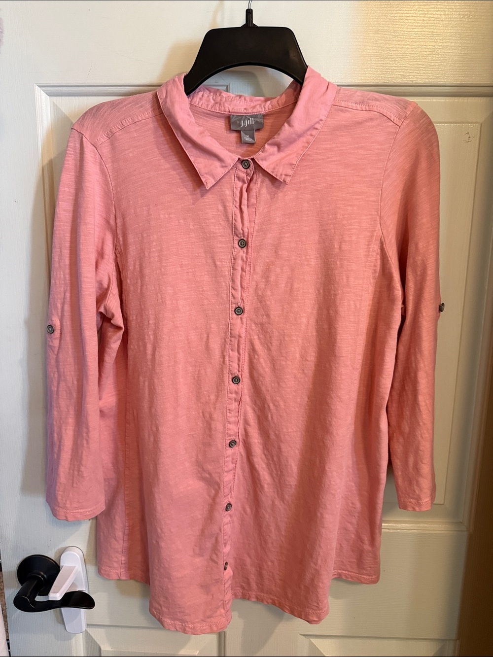 J. Jill Pink Button-Front Lightweight Shirt